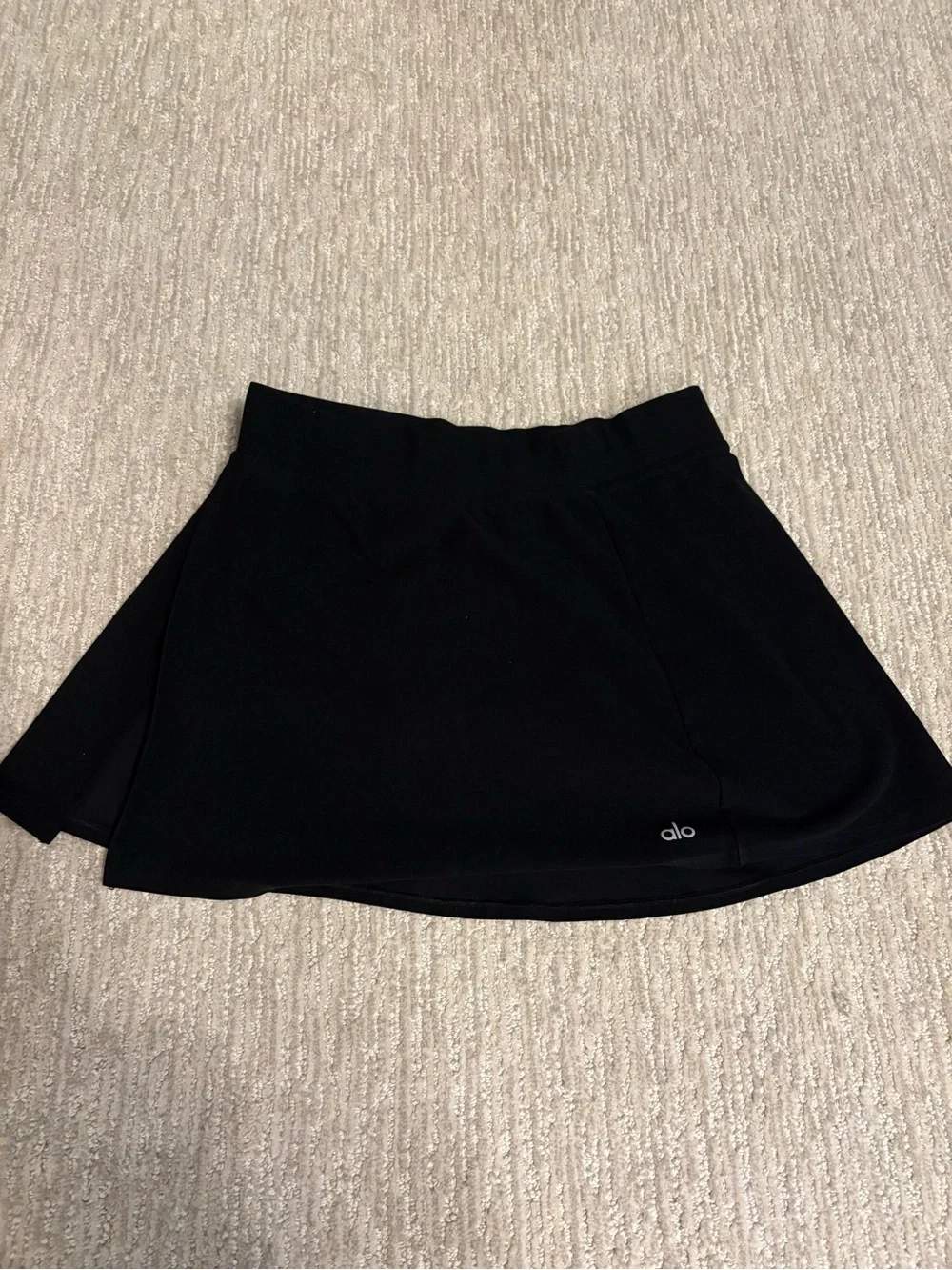 ALO Yoga Black Mini Skort with Front Slit